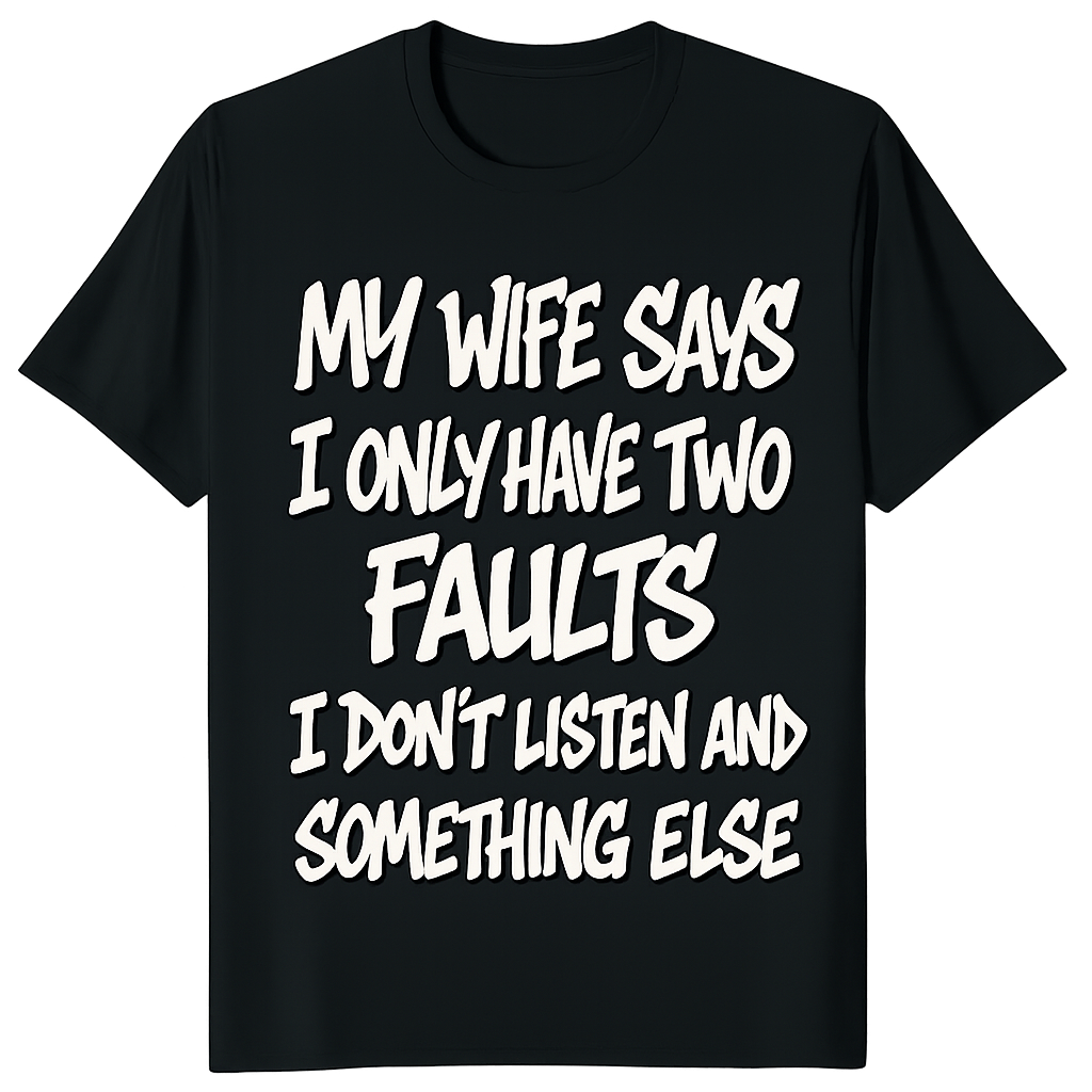 My wife says t-shirt
